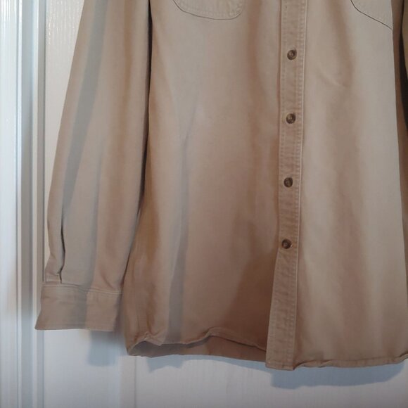 Carhartt Button Up Shirt Mens XL Rugged Flex Original Fit Tan Khaki Pocket - Picture 5 of 12